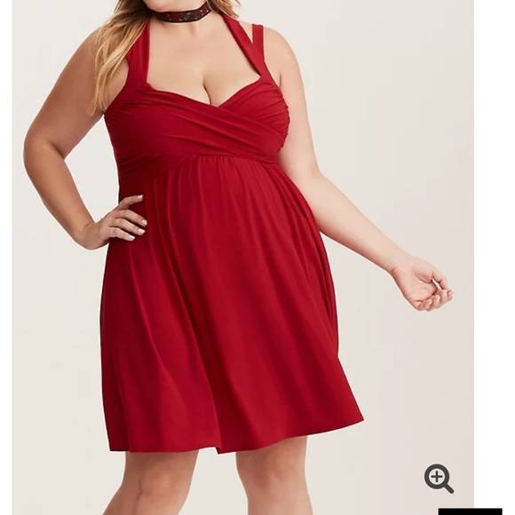 torrid Dresses & Skirts - TORRID RED CRISSCROSS BABYDOLL DRESS | NWOT